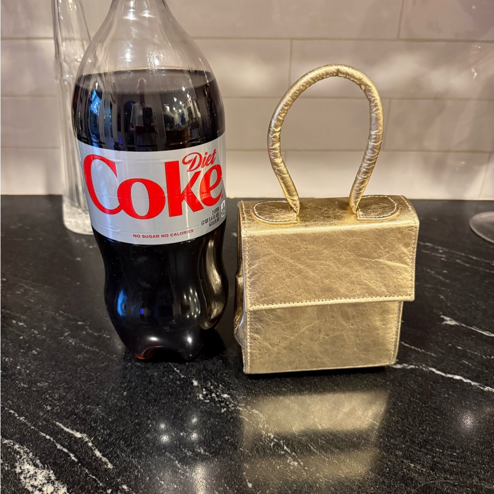 Gold Mini Bags with Structured Box Design - Picture 9 of 9